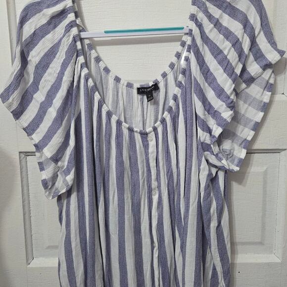 Lane Bryant short sleeve flowy shirt womens size 24 / 3XL - Picture 1 of 8